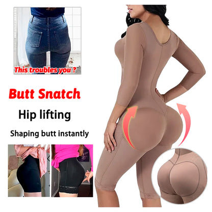 Full Body Colombian Girdles Shaper High Compression Bodysuits Postoperative Postpartum Lipo Arm Slimmer