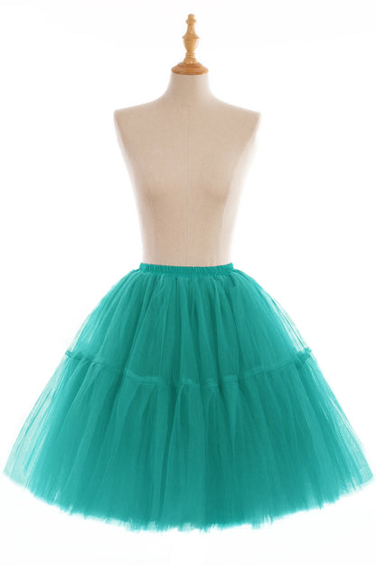 Fluffy Tulle Skirt Petticoat Adult Elastic Waist Underskirt Layers Bridal Midi Tutu Skirts Women Prom Evening