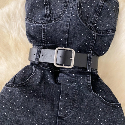 Women Denim One Pieces Summer Playsuit High Waist Slim Sleeveless Strapless Sashes Outfits