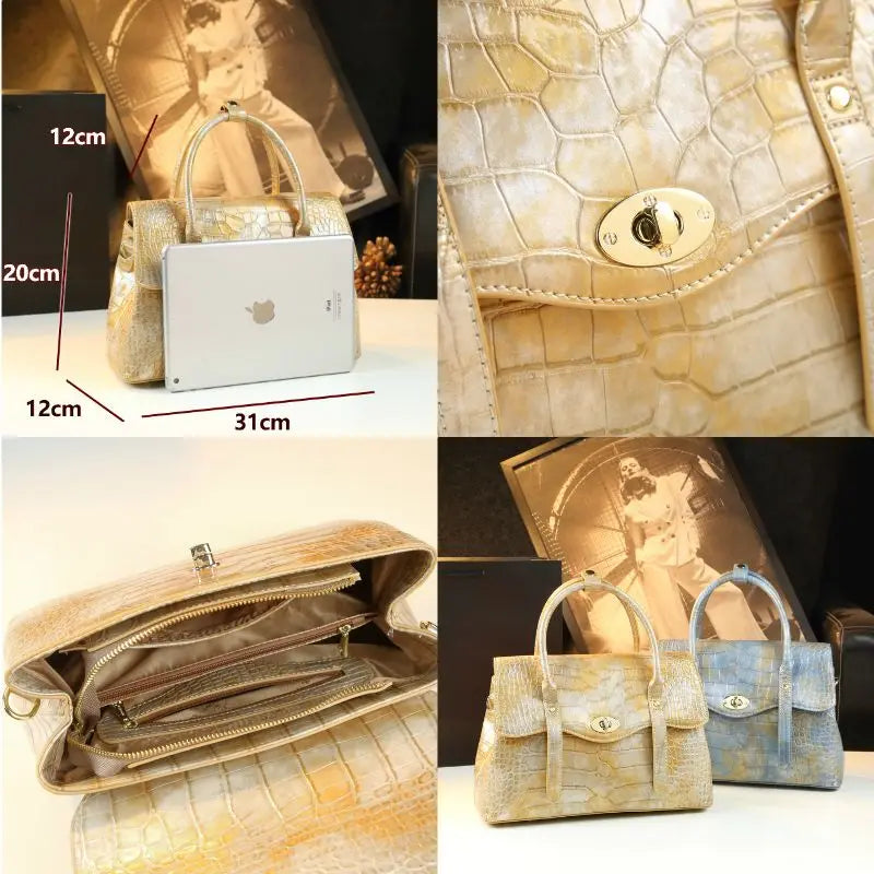 Luxury Designer Brand New High Quality Cowhide Large Capacity Crossbody Bag