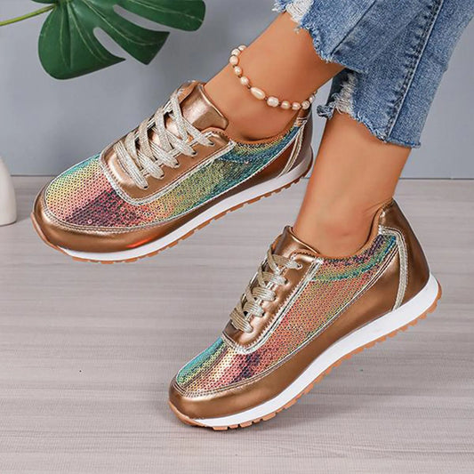 Casual Shoes For Women Sneaker Wedges Sequined Casual Sneakers Fashion Comfortable Sneakers