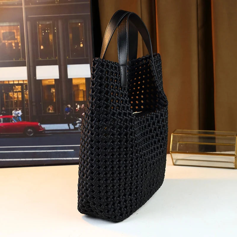 Woven Handbag Casual Commuter Mother-Child Bag Shoulder Underarm Bag