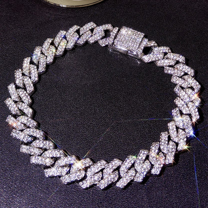 Iced Out Chunky Cuban Chain Anklets For Women