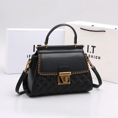 Women's handbag high-end light luxury diamond grid small square bag, shoulder and crossbody