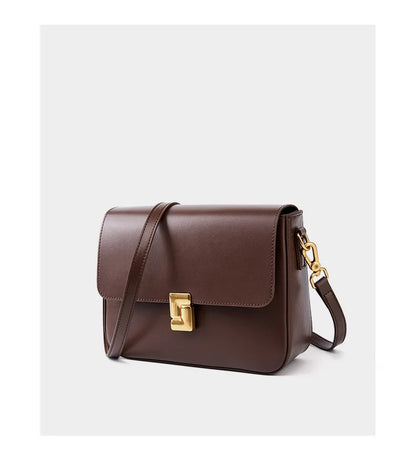 Genuine Leather Women Crossbody Bag Luxury Design Small Square Bag Cowhide Women's Bag