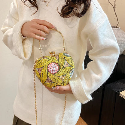 Luxury Gold Clutch Bags for Women Evening Purse Designer Crossbody Bag