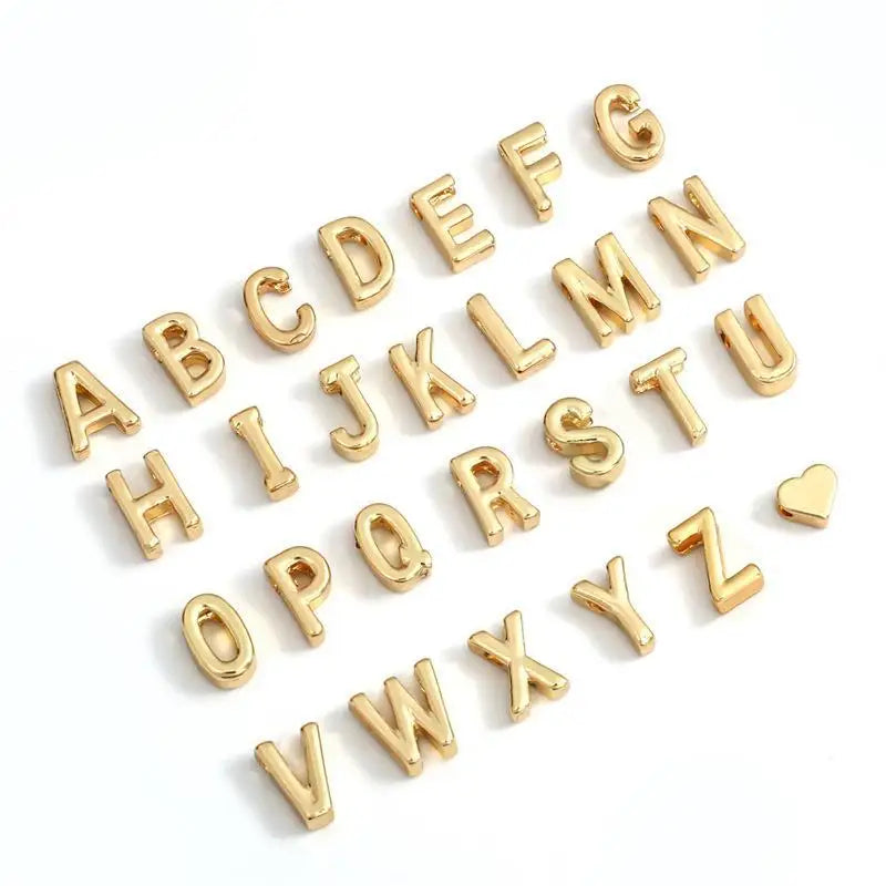 26 Letters Fashion Tiny Heart Dainty Name Initial Necklace