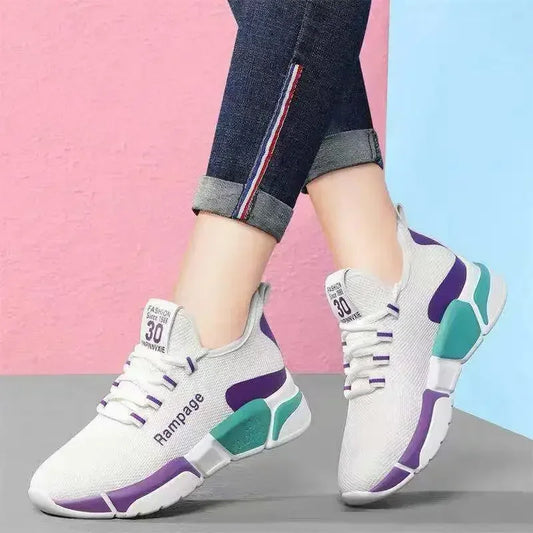Women's shoes new comfortable women's sneakers spring and autumn fashion lace-up comfortable light sports shoes