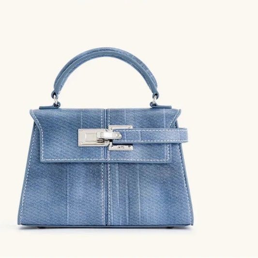 Women's Handbag Elise Designer Fashion 2025 New Denim Blue Tote Bag Small Square Crossbody Bag