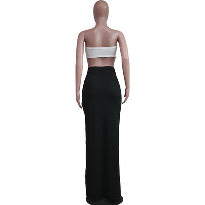 European and American women's casual fashion sexy irregular skirt suit beach dress Resort Wear