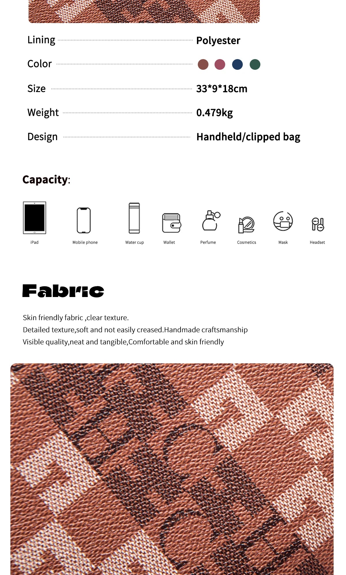 Women's Tote Bag Retro Printed Design Foldable Wallet Handbag