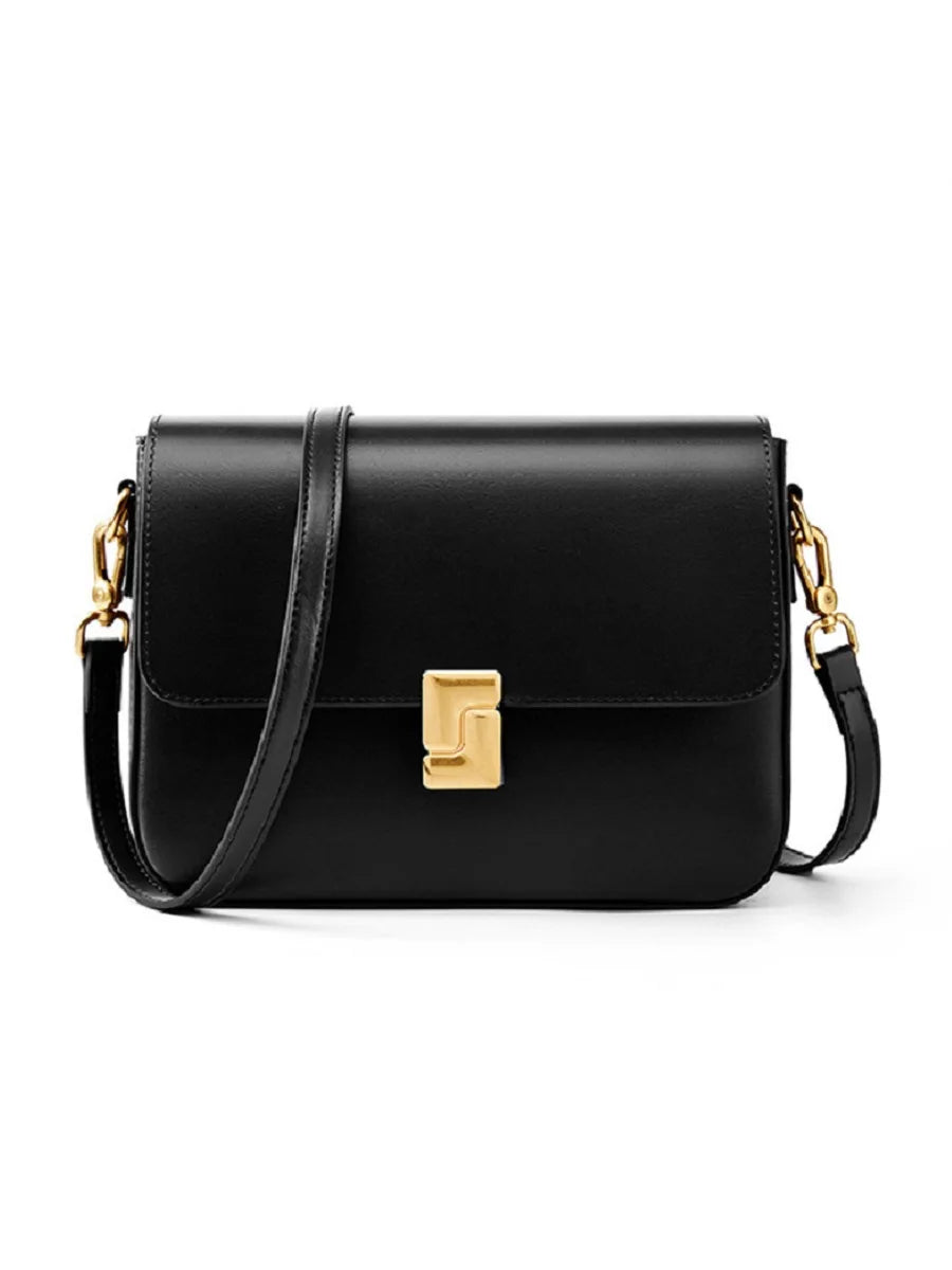 Genuine Leather Women Crossbody Bag Luxury Design Small Square Bag Cowhide Women's Bag