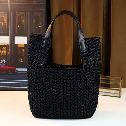 Woven Handbag Casual Commuter Mother-Child Bag Shoulder Underarm Bag