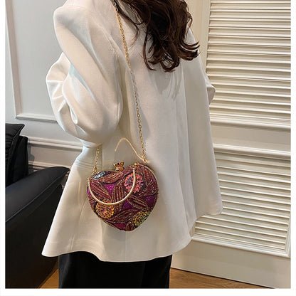Luxury Gold Clutch Bags for Women Evening Purse Designer Crossbody Bag
