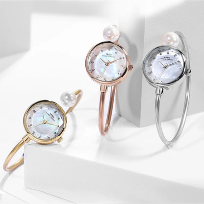 Elegant Women Bracelet Watch Luxury Diamond Waterproof Ladies Bangle Wristwatch