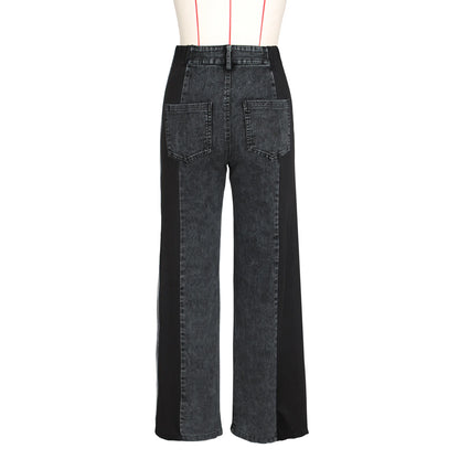 Wide Leg Jeans Cargo Pants Sexy Women High Waist Elegant Streetwear Denim Casual Straight Trousers