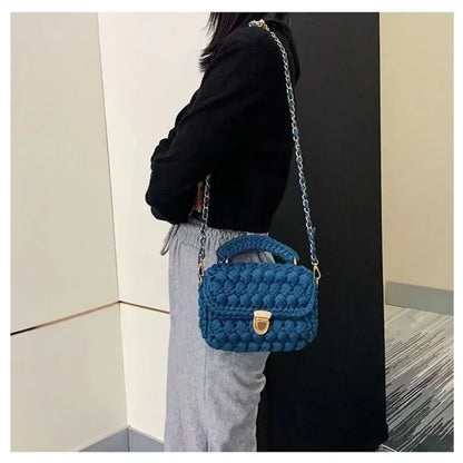 Shoulder Crochet Bag Exclusive Metal Lock and Buckle Hardware Set