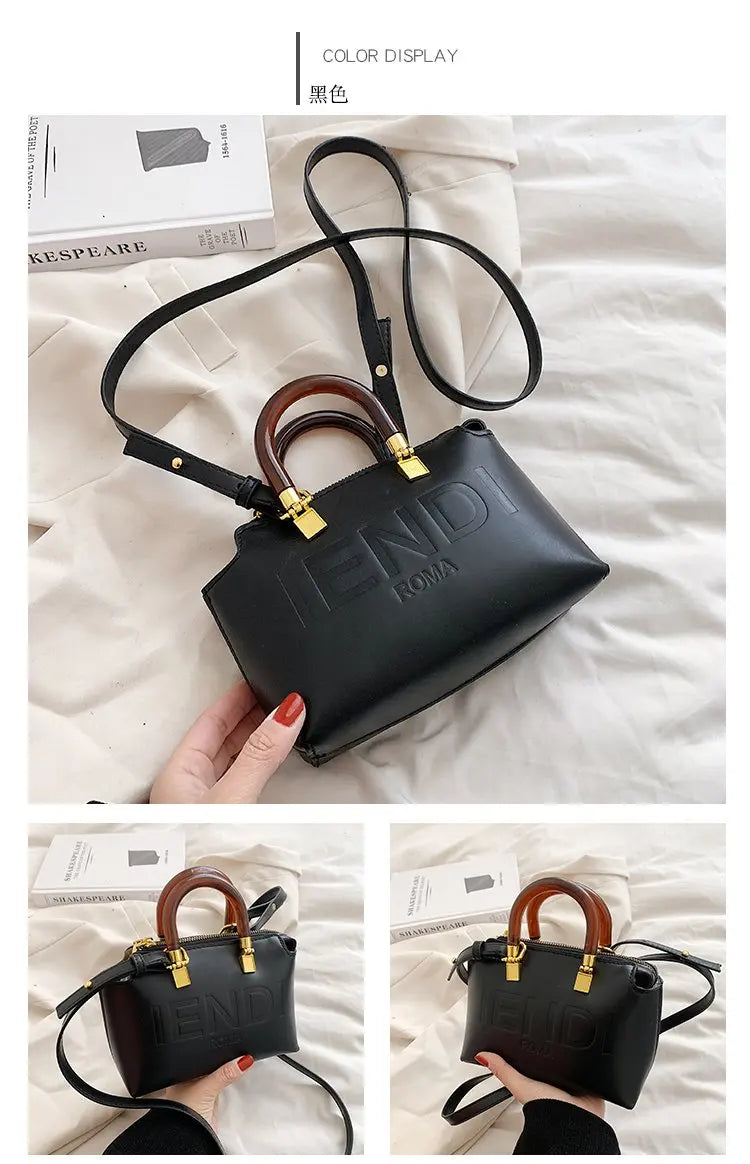 PU Leather Boston Bag Women's Shoulder Bag - Stylish Handbag for Work, Casual Purse