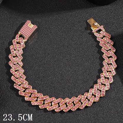 Iced Out Chunky Cuban Chain Anklets For Women