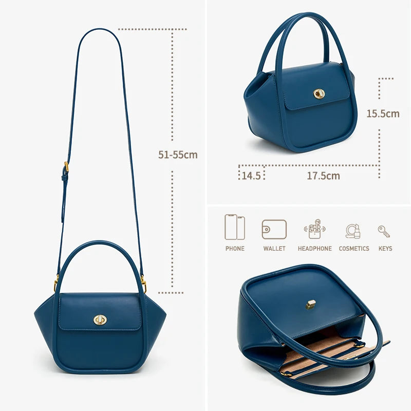 WOMEN'S HANDBAG WINTER WOOL EVENING LEATHER ORIGINAL STYLE LUXURY BRAND PURSE SHOULDER BAG