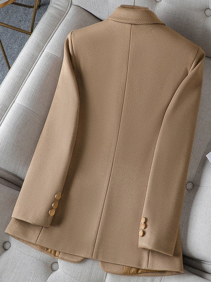 Ladies Blazer Women Green Black Khaki Long Sleeve Female Business Work Wear Slim Formal Jacket for Winter