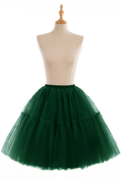 Fluffy Tulle Skirt Petticoat Adult Elastic Waist Underskirt Layers Bridal Midi Tutu Skirts Women Prom Evening