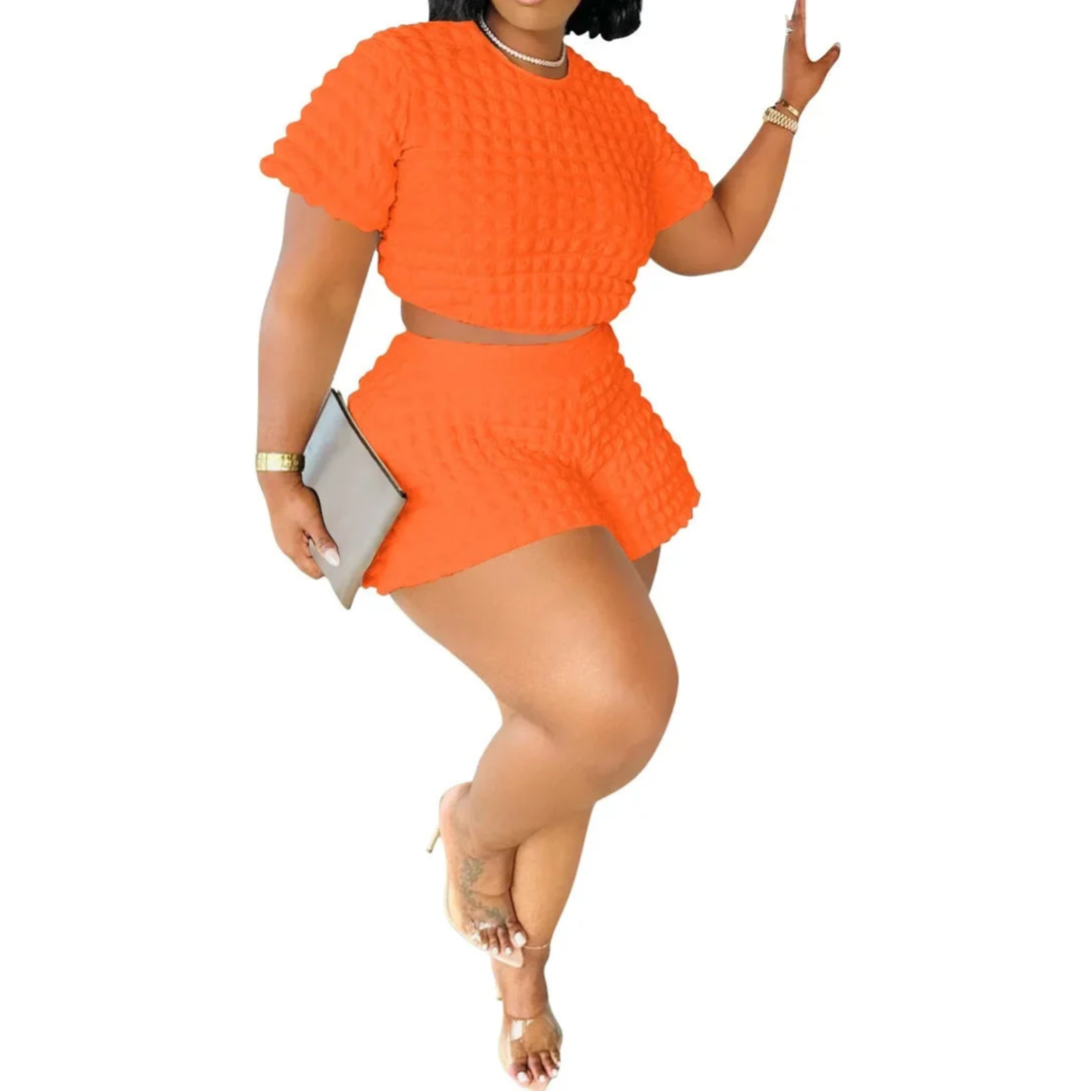 Casual Women's Clothing 2-Piece Set Explosive Flower Design