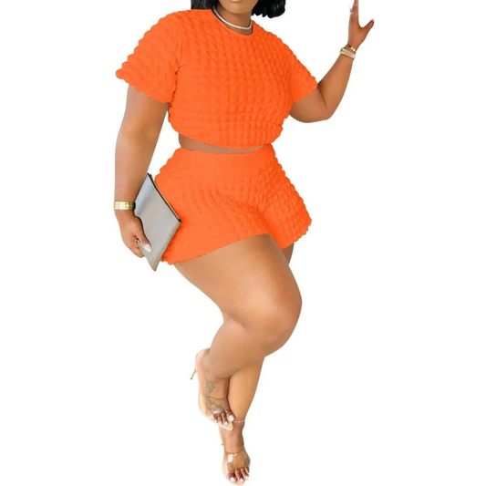 Casual Women's Clothing 2-Piece Set Explosive Flower Design