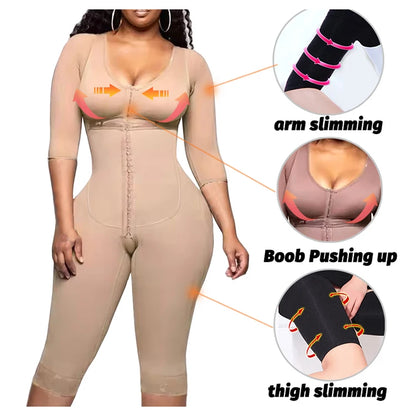 Full Body Colombian Girdles Shaper High Compression Bodysuits Postoperative Postpartum Lipo Arm Slimmer