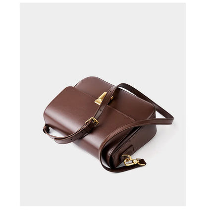 Genuine Leather Women Crossbody Bag Luxury Design Small Square Bag Cowhide Women's Bag