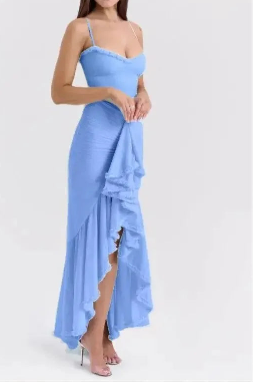 Bridesmaid Mesh Party Dress Spaghetti Strap Bodycon Dress Cocktail Dress Birthday Dress