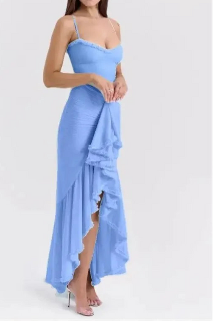 Bridesmaid Mesh Party Dress Spaghetti Strap Bodycon Dress Cocktail Dress Birthday Dress