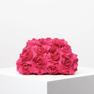 Elegant Red Rose Clutch bag, Wedding Party Dinner Purse