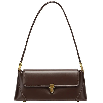 Armpit bag high-end solid color one-shoulder portable genuine leather bag