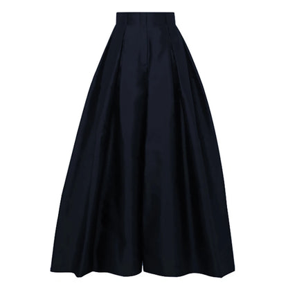 Urban Casual Loose High Waisted Solid Color Wide Leg Pants For Women Office Pants