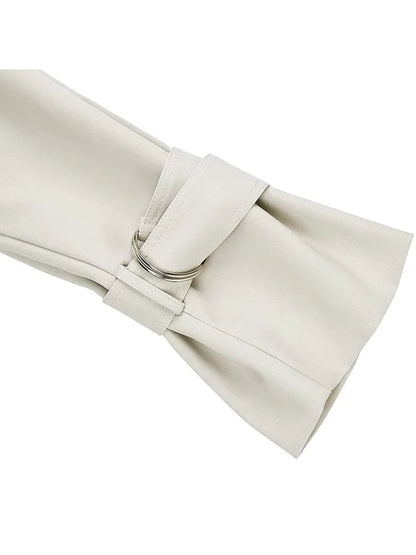 Autumn Long Soft Flowy Trench Coat for Women Sashes Sleeve Double Breasted Korean Fashion