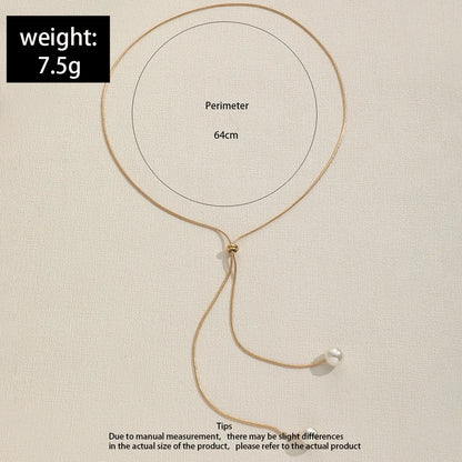 Pearl Adjustable Chain Necklace for women