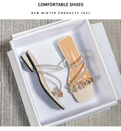 summer new women's flat slippers outdoor sandals casual flat shoes Stylish