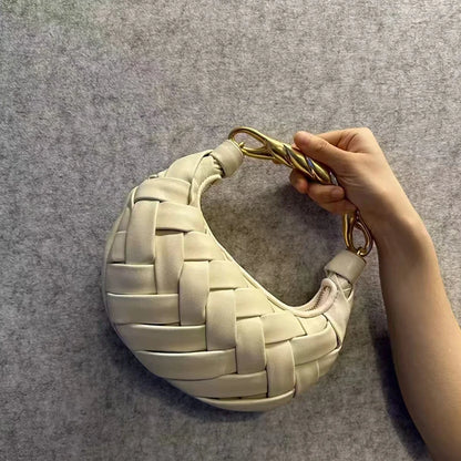 Woven Bird's Nest Bag Brand Creative Design Dumpling Shape Comfortable Fabric Commuter Shoulder Messenger Bag