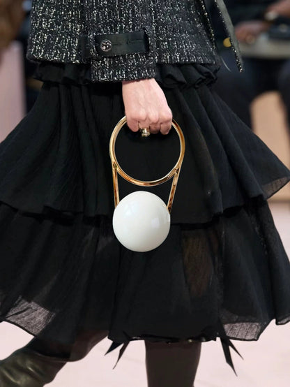 Round Ball Women's Handbag Designer Bowling Mini Bag
