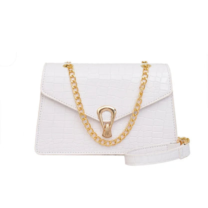 Crocodile Pattern Shoulder Bags For Women Chains Square Bag Crossbody Handbag