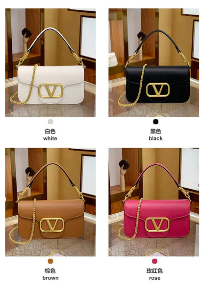 Women's Calf leather handbag chain one-shoulder crossbody bag high-quality women's bag