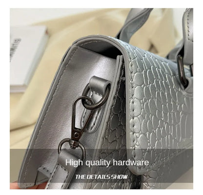 Ladies Shoulder Bag High Quality PU Stone Pattern Crossbody Bag for Women Armpit Clutch