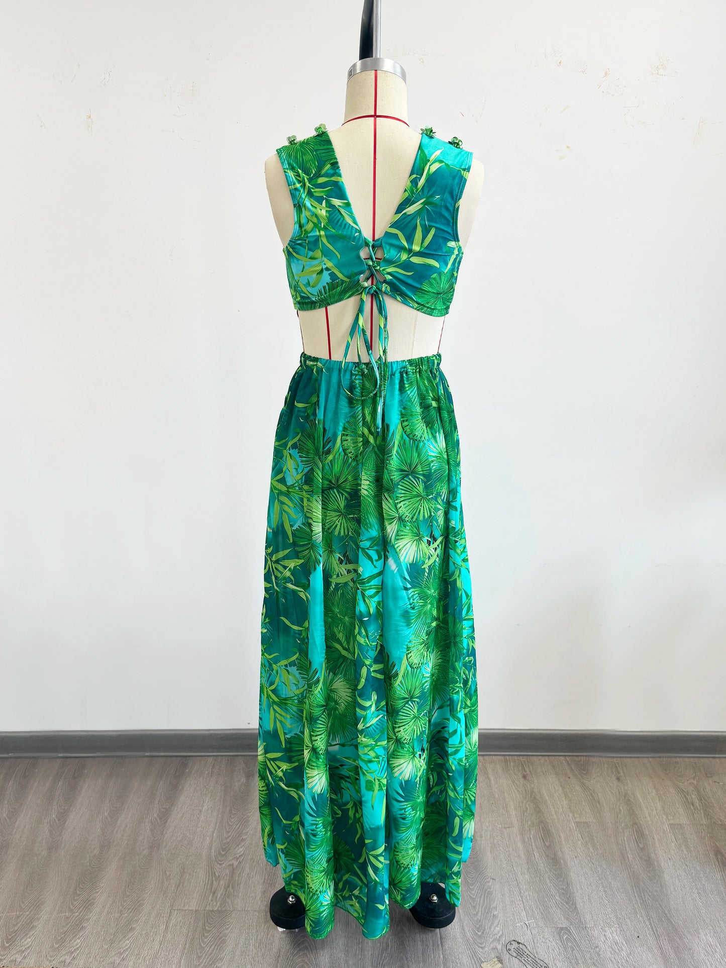 Women Swimsuit With Skirt High Waist Swimwear Cover-up Female Skirts Fashion Printed Dress Beachwear