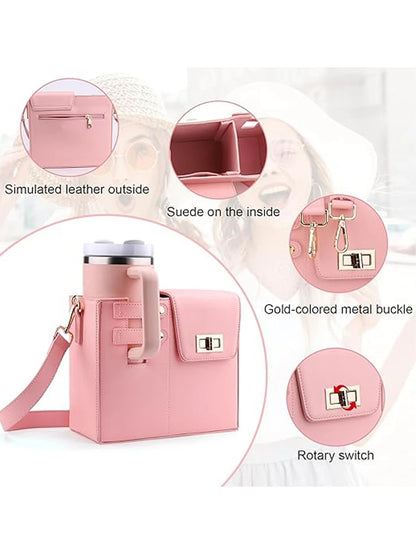 Outdoor portable crossbody water bottle storage bag single shoulder solid color