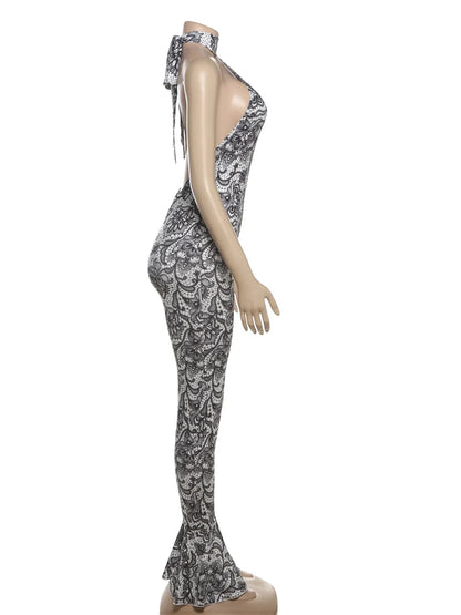 Peach Buttocks Jumpsuit Women Sexy Summer Backless Sleeveless Tight Midnight Stretch Streetwear Overalls