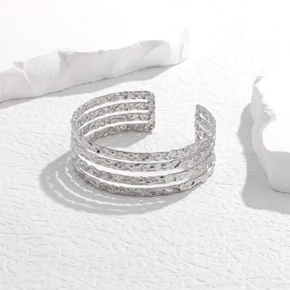 Round Chain Charms Cuff Bracelet For Women
