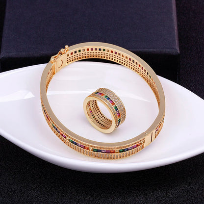 Exquisite Bracelet and Ring 2 Pieces Classic Jewelry Sets Birthday Gift