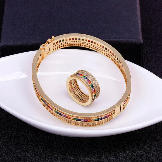 Exquisite Bracelet and Ring 2 Pieces Classic Jewelry Sets Birthday Gift