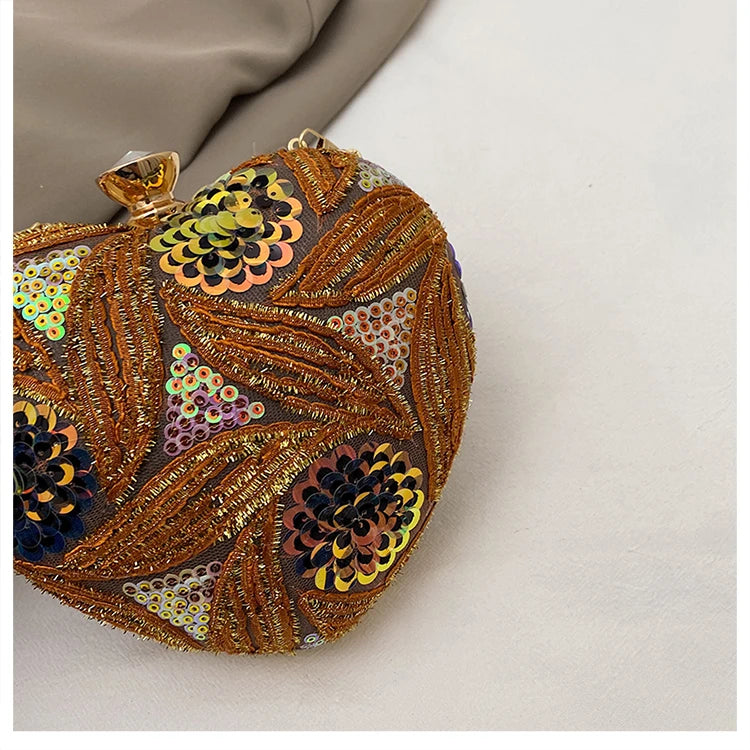 Luxury Gold Clutch Bags for Women Evening Purse Designer Crossbody Bag